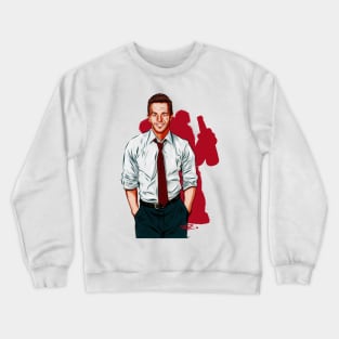 Mark Wahlberg - An illustration by Paul Cemmick Crewneck Sweatshirt